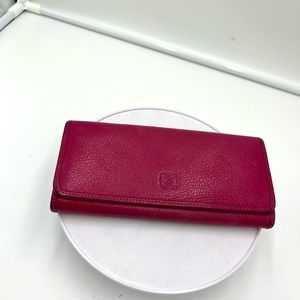 Loewe long dark pink wallet
